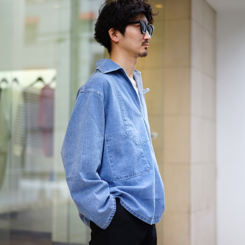 【24SS】AURALEE オーラリー DENIM P/O SHIRT AURALEE (オーラリー) 24SS Collectionの新作、Selvedge Faded Light