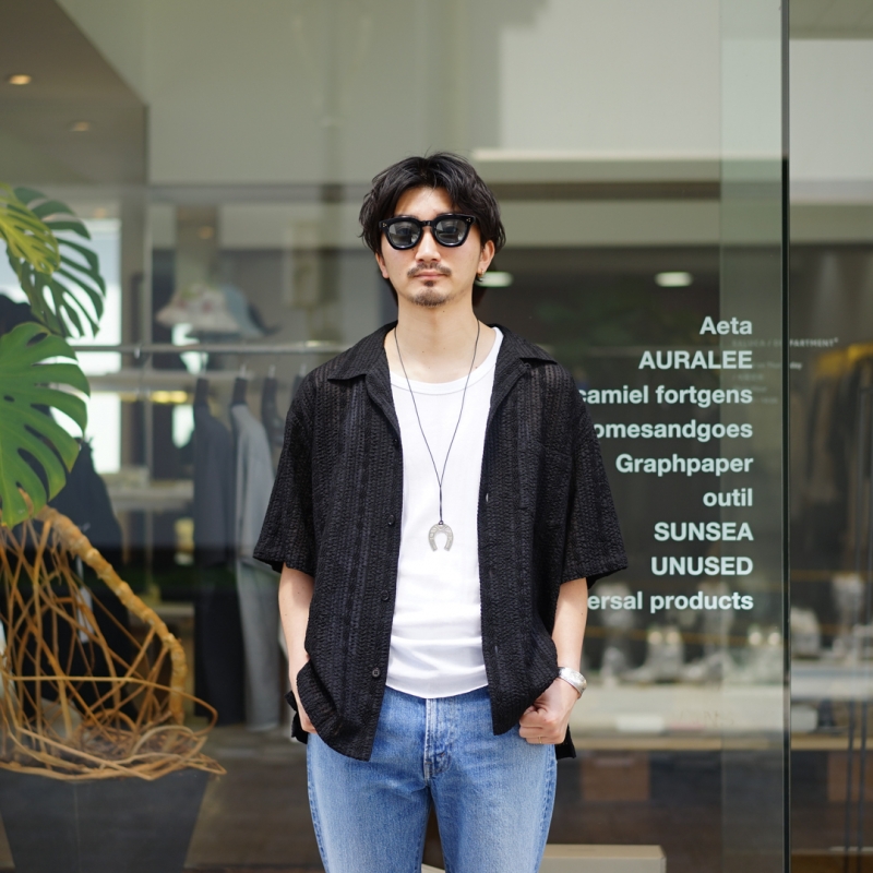 UNUSED(アンユーズド) / 長袖シャツ/3/シルク/BLK | 古着の販売