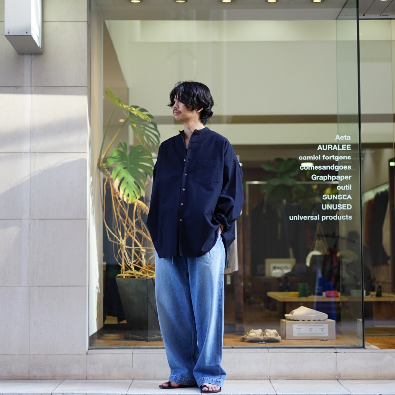 Graphpaper (グラフペーパー) 24AW Collectionの新作、Salvage Denim Belted Pants(GU243-40192LB)/Light  Fadeのご紹介です。 | BALUCA JOURNAL