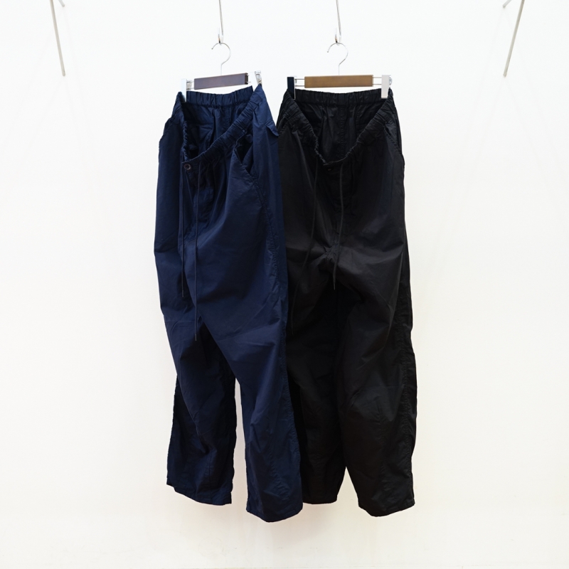 EZKATON正規品★23AW★Pigment Shirring Parachute Pants EZKATON】23FW☆ Pigment shirring parachute pants