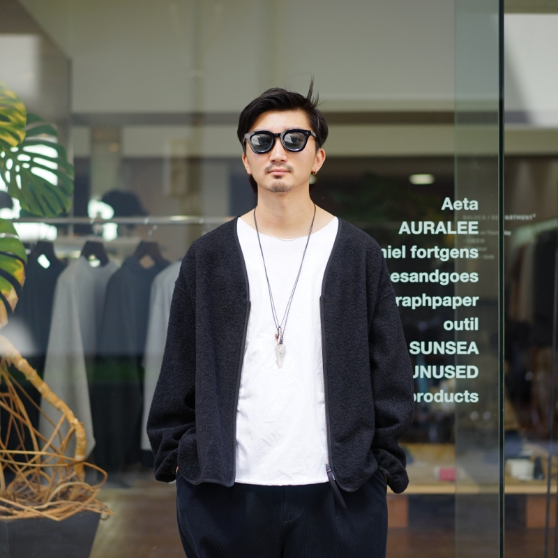 Black loop cardigan deals