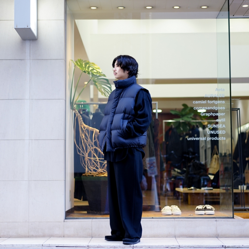 AURALEE (オーラリー) の新作、Super Light Nylon Ripstop Down Vest