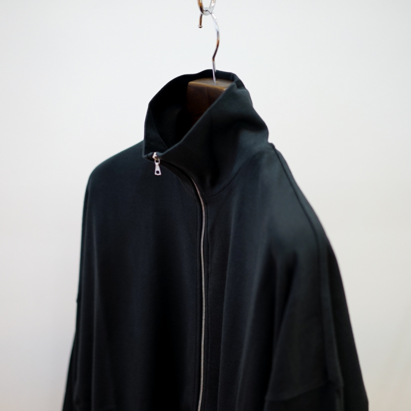 オーラリー HIGH GAUGE SWEAT ZIP CARDIGAN Namu Shop - Auralee Super High Gauge Sweat Zip Cardigan - Black