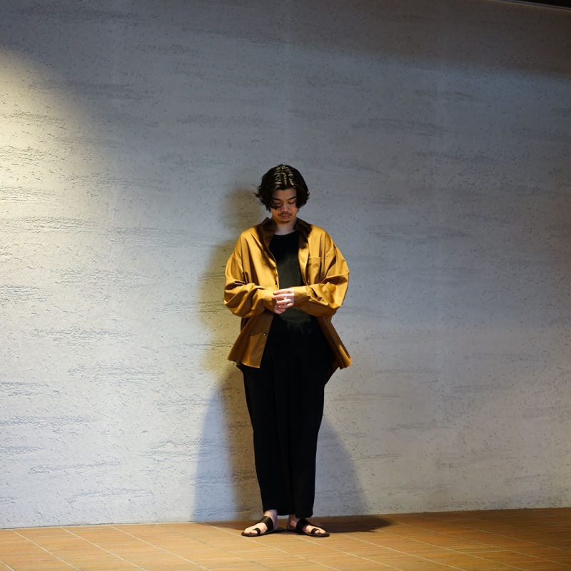 【26SS】Graphpaper Silicon Poplin Oversized Regular Collar Shirt 