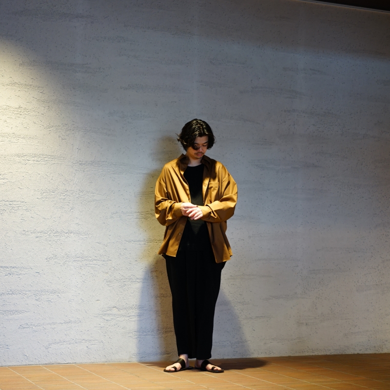 【26SS】Graphpaper Silicon Poplin Oversized Regular Collar Shirt 