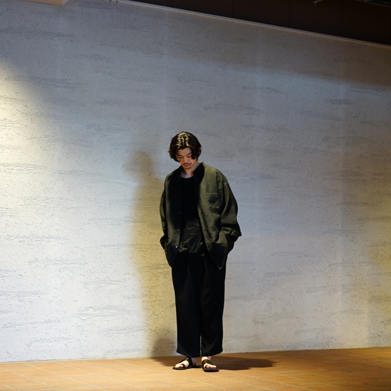 【Graphpaper新品】 LinenCupro L/S 25ss Graphpaper (グラフペーパー)25SS Collectionの新作、Linen
