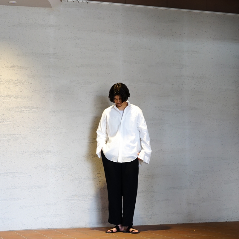 SUNSEA / SHRINKAGE COTTON SHIRT/3/コットン/BLK/sunsea3011// sunsea