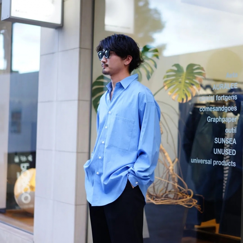 オーラリー　25aw WASHED FINX TWILL SHIRT サイズ3 オーラリー 25aw WASHED FINX TWILL SHIRT サイズ3 - メルカリ