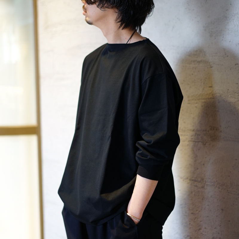 グラフペーパーRecycled Cotton Jersey Boat Neck Graphpaper(グラフペーパー) Recycled Cotton Jersey Boat Neck