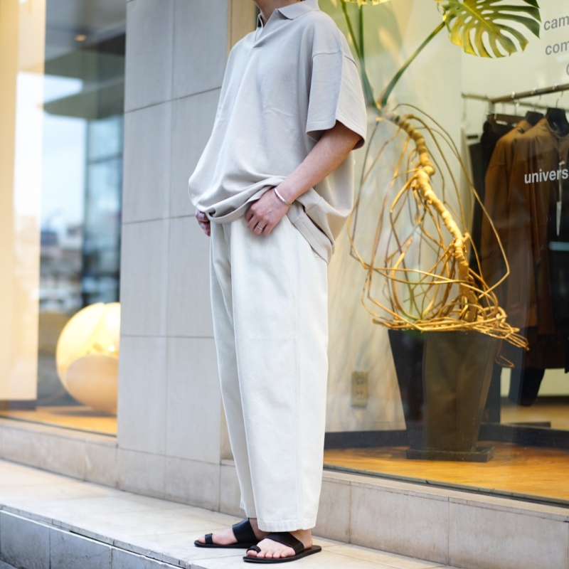 トップス Graphpaper 25SS Skipper Polo GU251-70057 Cotton Pique Jersey S/S Skipper Polo #BLACK [GU251-70057