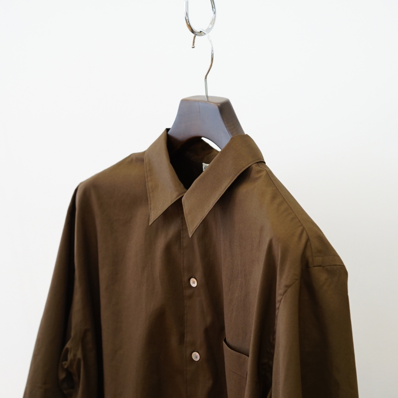 AURALEE オーラリー　25SS ダークブラウン 半袖シャツ 3 25SS AURALEE オーラリー WASHED FINX 半袖シャツ 3 - メルカリ