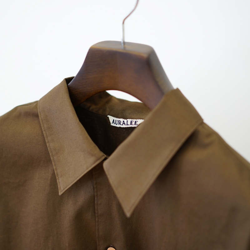 【AURALEE】OPEN COLLAR HALF SLEEVED SHIRT AURALEE men's / SUPER FINE TROPICAL WOOL OPEN COLLAR HALF