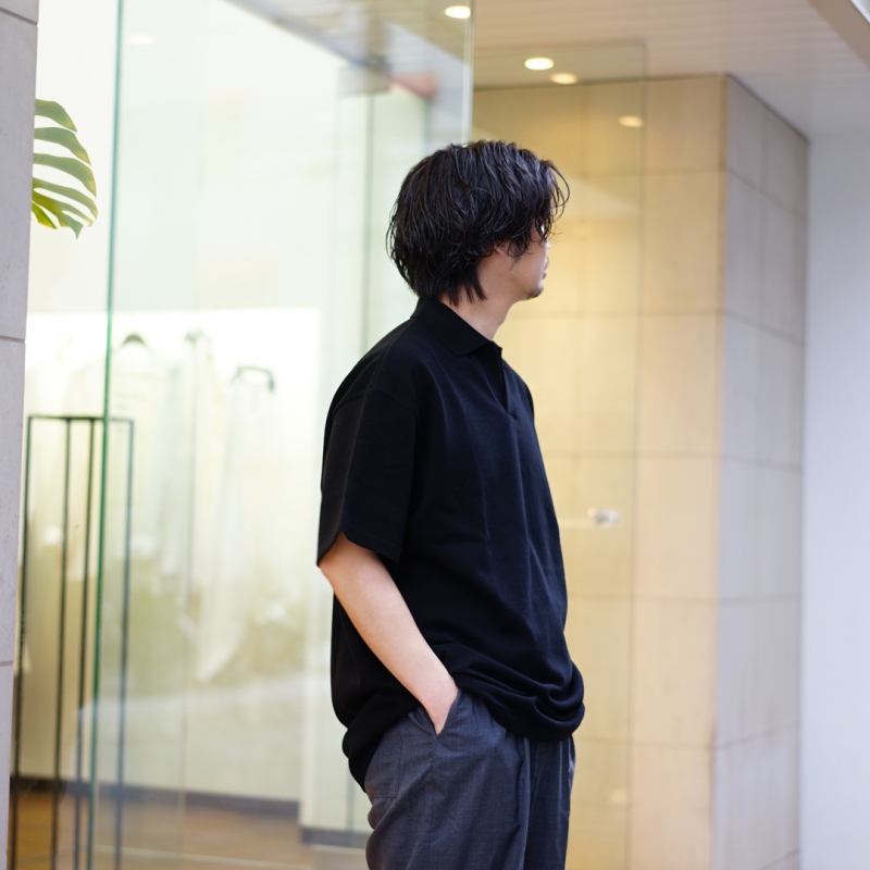 25SS グラフペーパー　スキッパー　ポロシャツ Graphpaper グラフペーパー Cotton Pique Jersey S/S Skipper