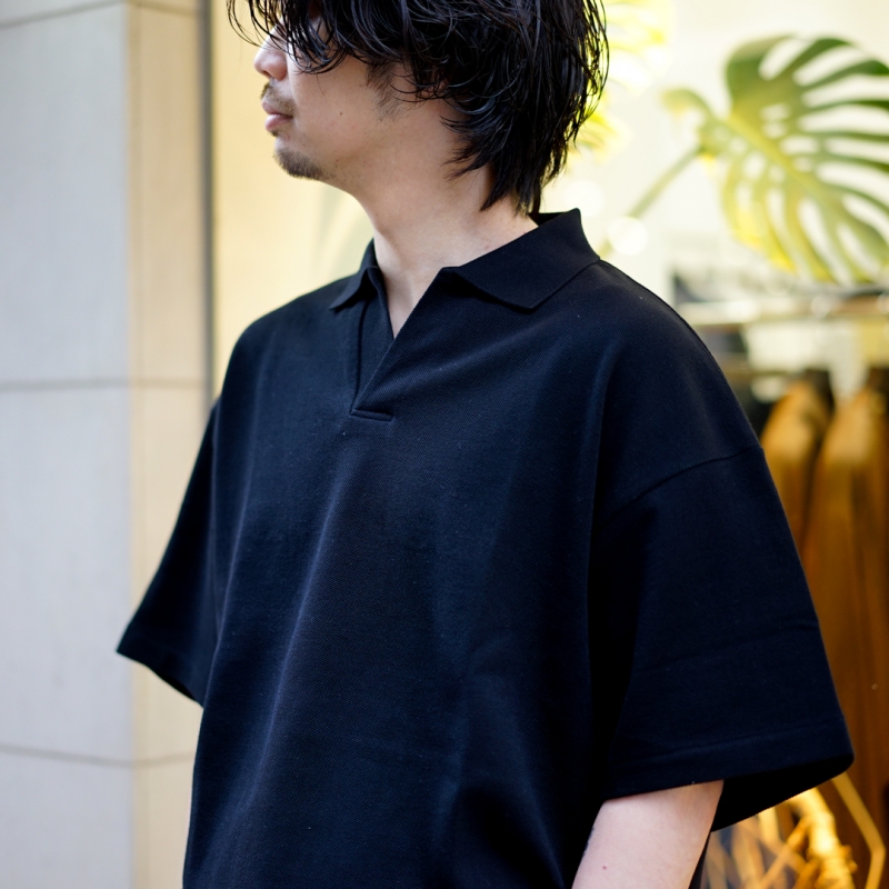 Cotton Pique Jersey S/S Skipper Polo | Graphpaper(グラフ