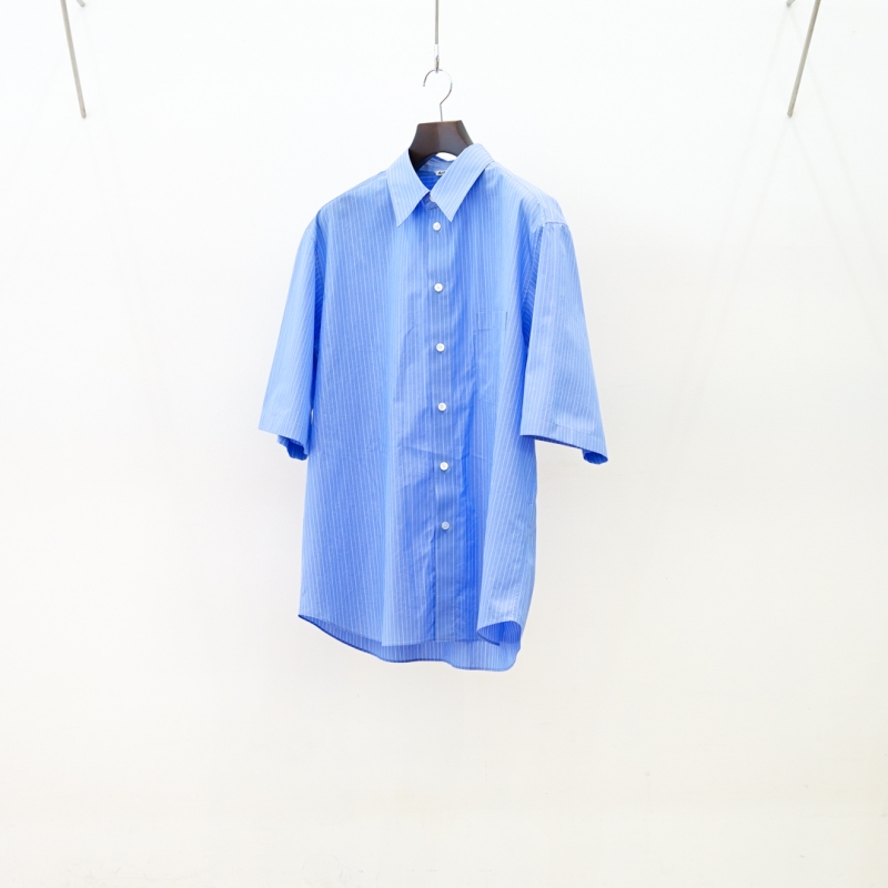 AURALEE (オーラリー) Stripe Half Sleeve Shirt New Arrival】 AURALEE(オーラリー) 25SSSUVIN HIGH COUNT CLOTH