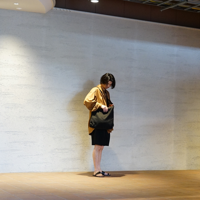 Aeta(アエタ) 25SS Collectionの新作、Shoulder Tote:M(HM01)/Blackの 