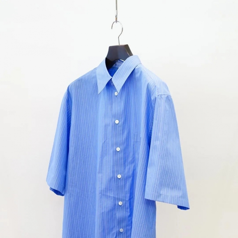 25SS】AURALEE SUVIN HIGH COUNT CLOTH STRIPE HALF SLEEVED