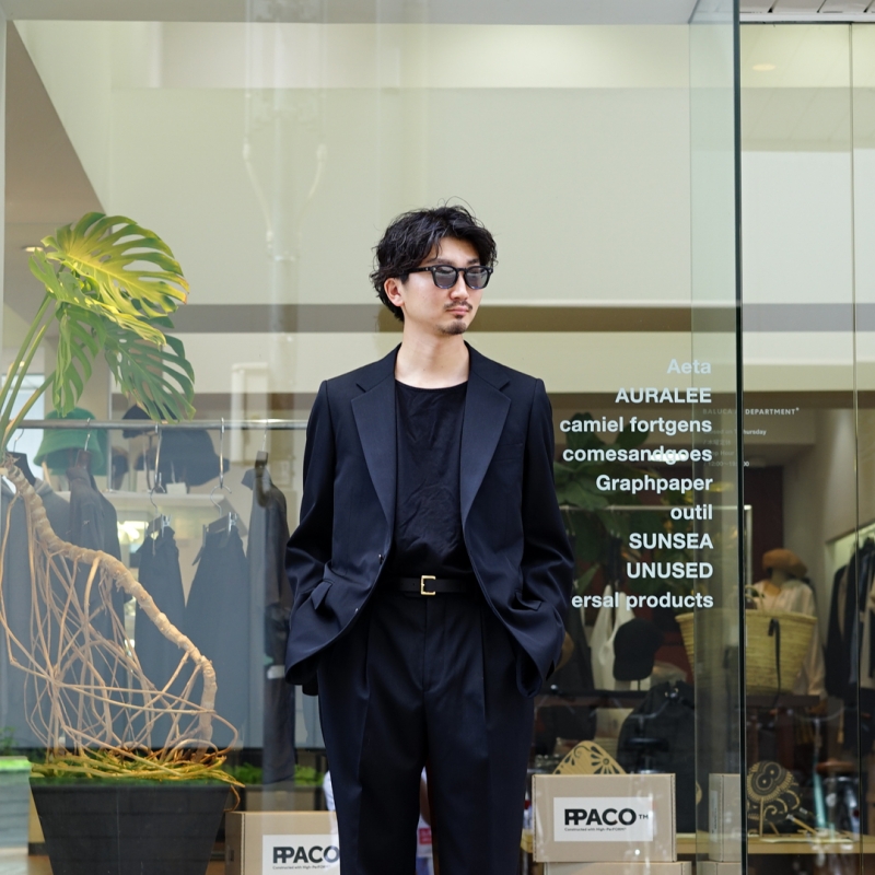 AURALEE 25AW マックスギャバジンセットアップ　黒3 6/28(金)発売 AURALEE WOOL MAX GABARDINE セットアップ | andPheb