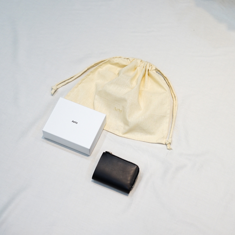 Aeta(アエタ) 25AW Collectionの新作、Folded Wallet (VT18)/Blackのご