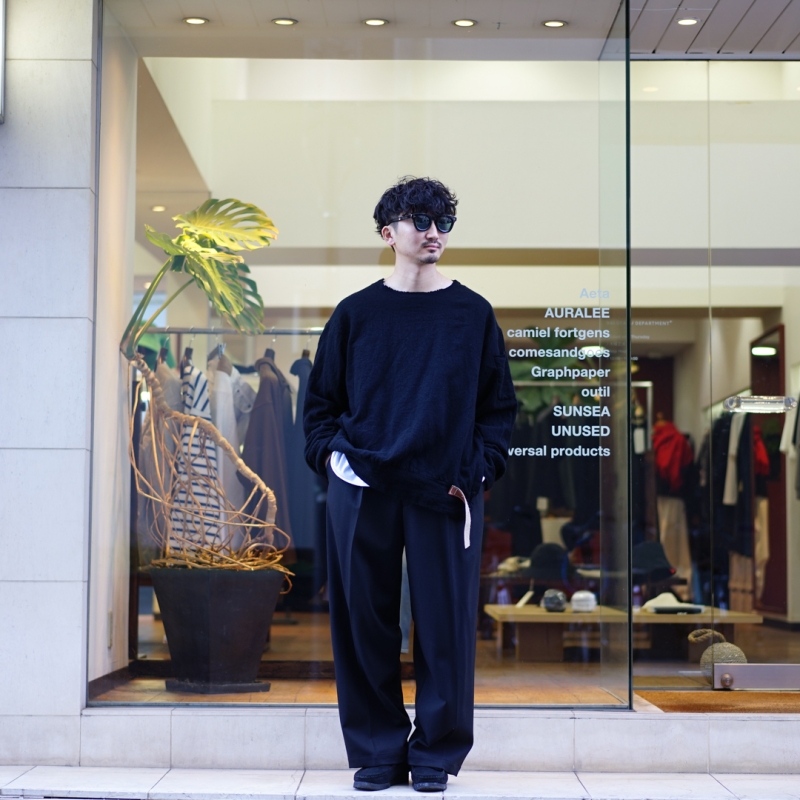 SUNSEA(サンシー) 31th Collectionの新作、Shrinkage Sweat Shirtのご