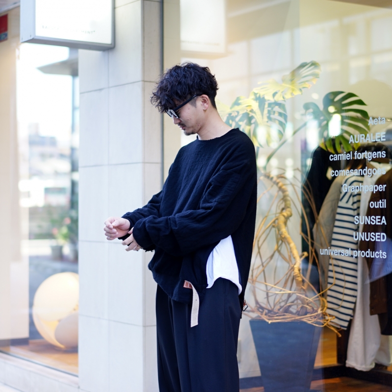 SUNSEA(サンシー) 31th Collectionの新作、Shrinkage Sweat Shirtのご 