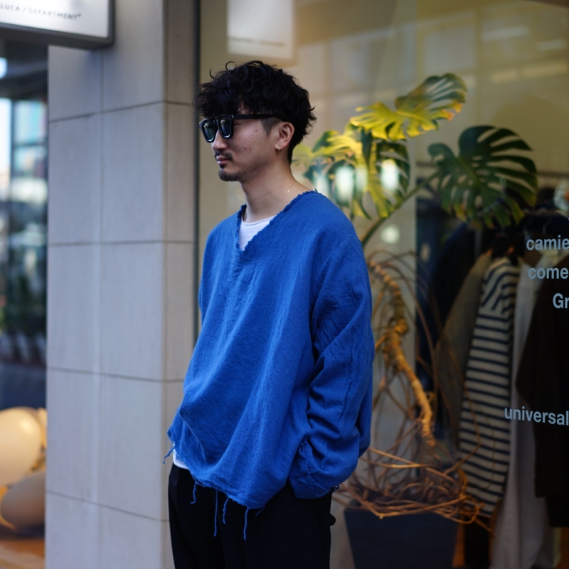 SUNSEA(サンシー) 31th Collectionの新作、Shrinkage V-Neckのご紹介