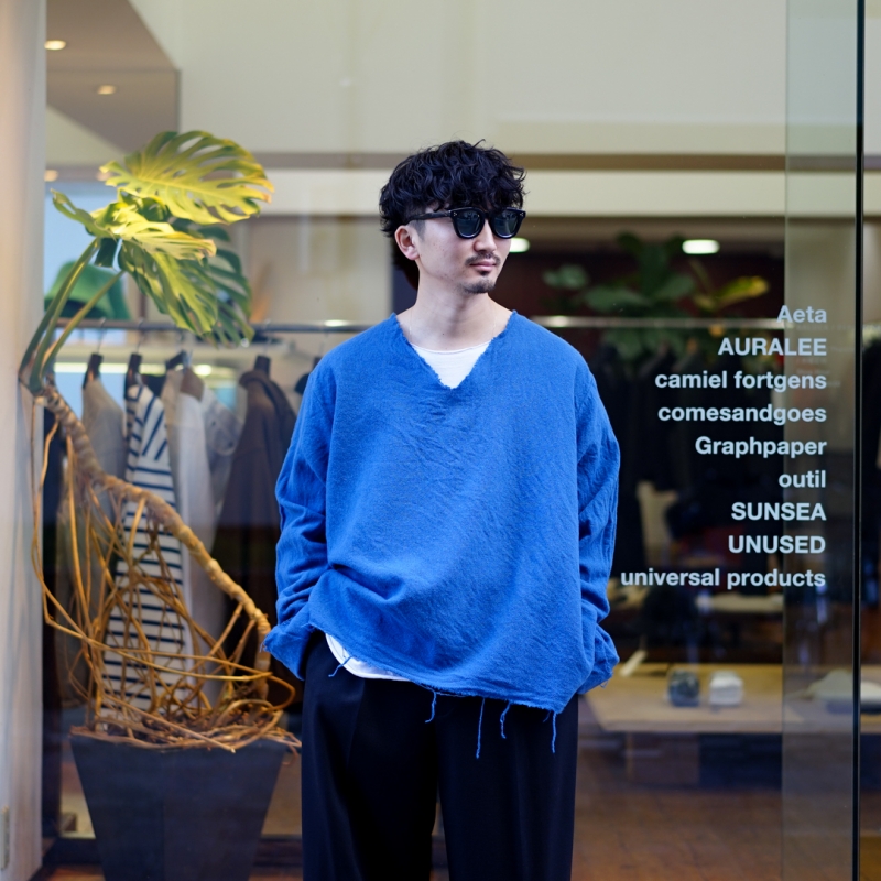 sunsea shrinkage vneck サイズ3 藤井風色違い着用 restock】SUNSEA Shrinkage V-neck - NIGHTHAWKS