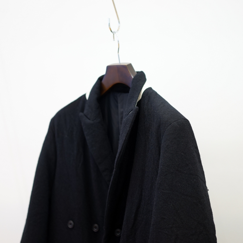 SUNSEA (サンシー) 31th Collectionの新作、British Wool Long Coat/BK