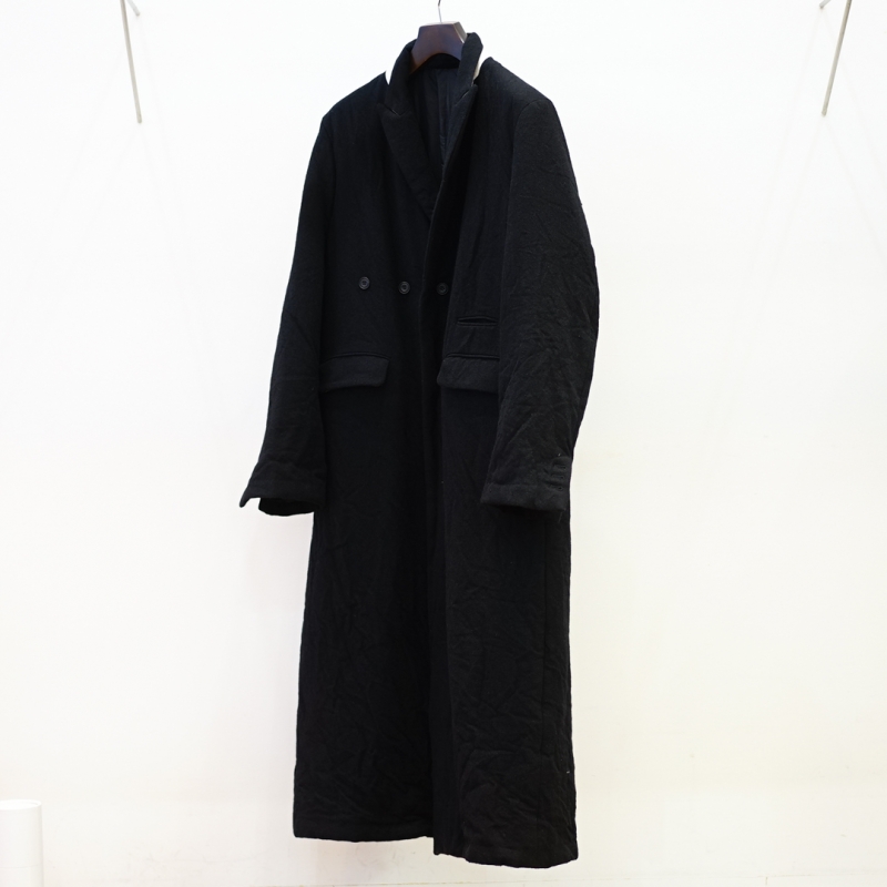 SUNSEA (サンシー) 31th Collectionの新作、British Wool Long Coat/BK