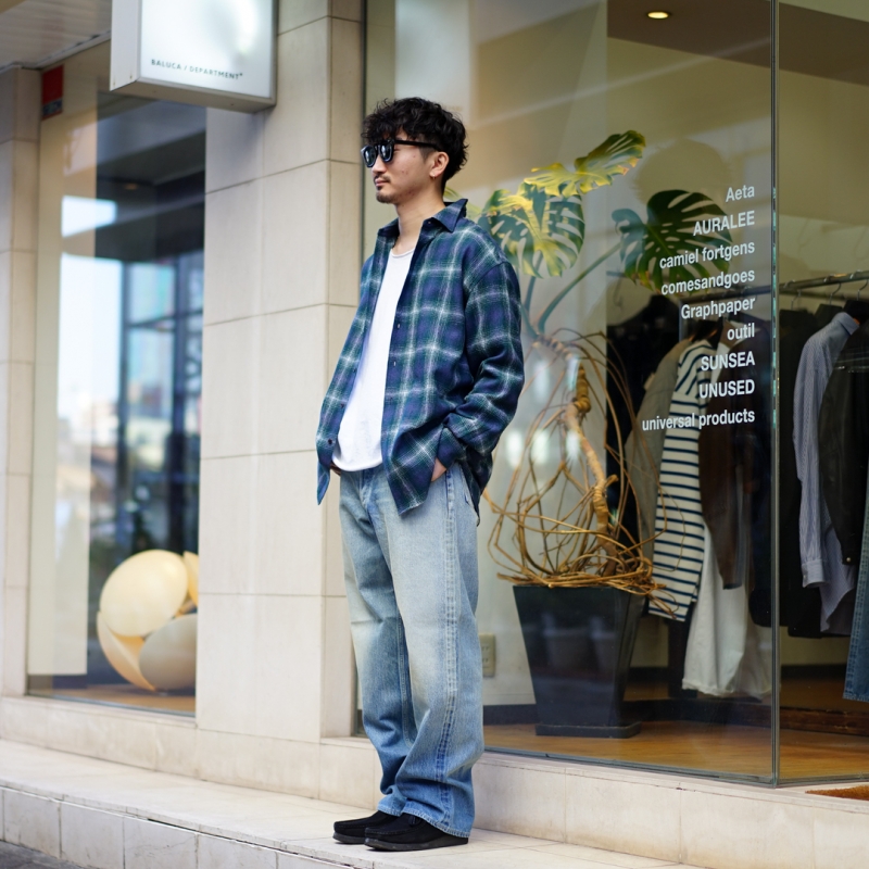 タグ付き　AURALEE 25AW AIRY WOOL CHECK SHIRT Airy Wool Check Shirt – La Garçonne
