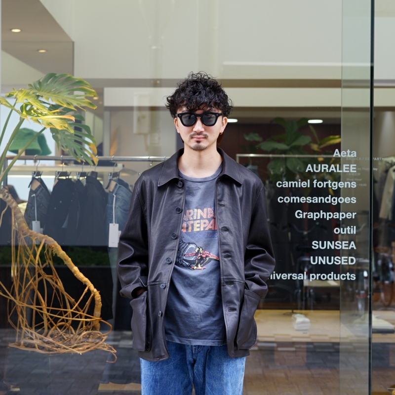 タグ付き新品 26SS AURALEE(オーラリー) ラムレザーブルゾン 26S/S】【AURALEE オーラリー】 TEXTURED LAMB LEATHER BLOUSON