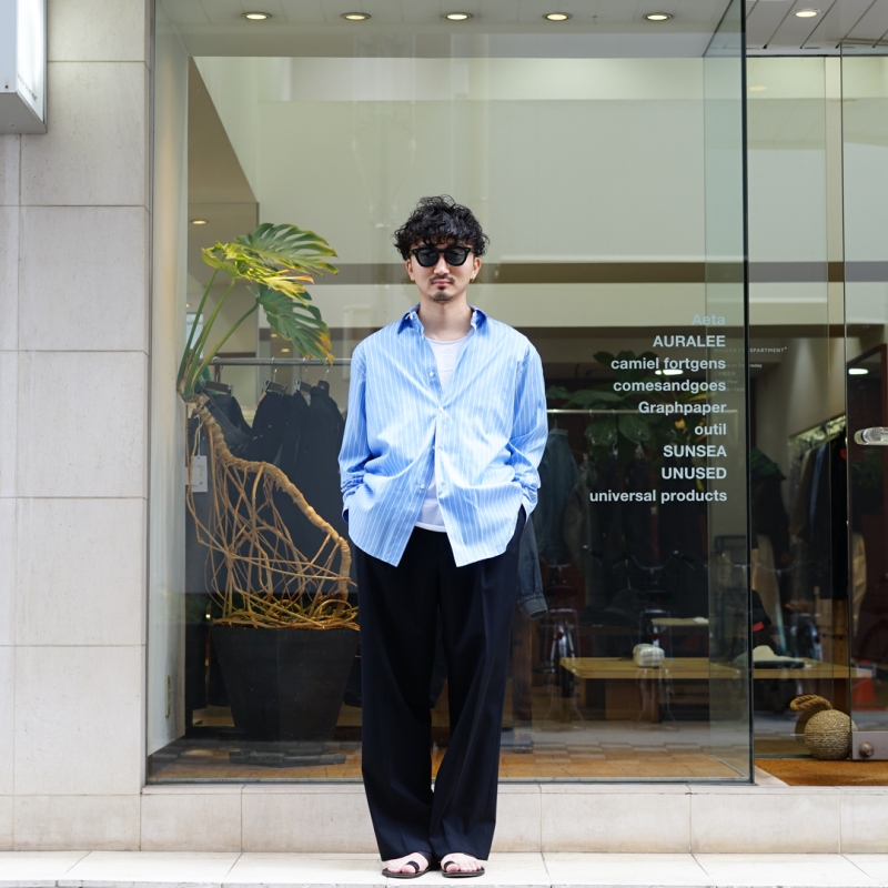AURALEE(オーラリー) 26SS Collectionの新昨、Cotton Silk Stripe