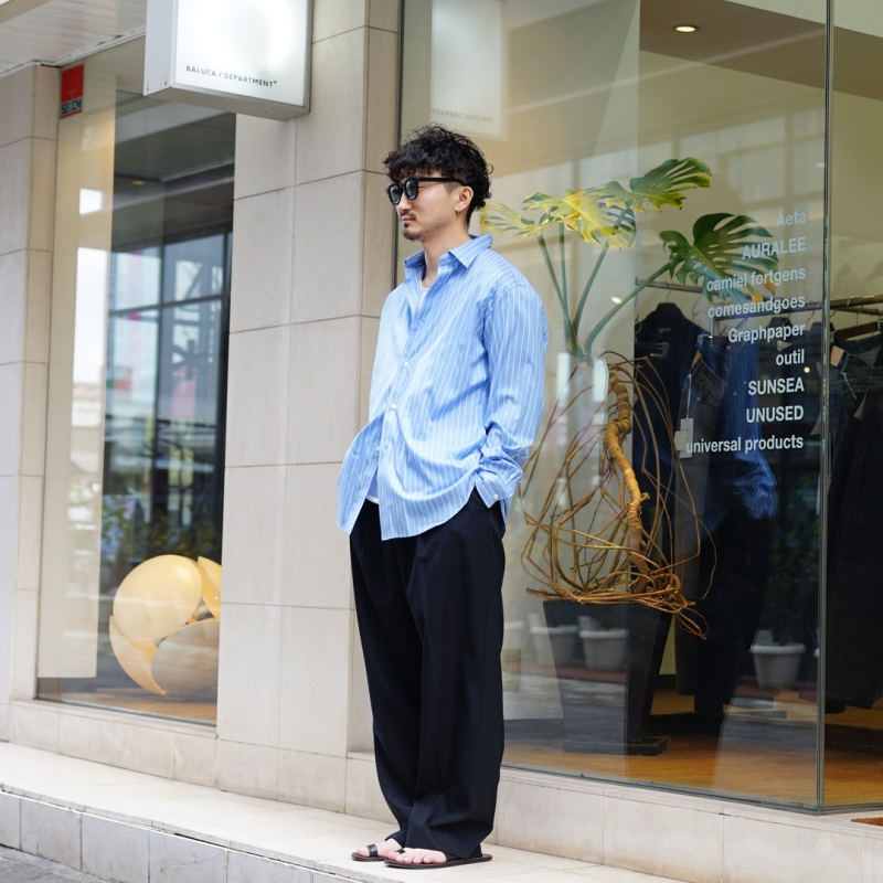 新品 AURALEE COTTONSILK STRIPESHIRT 4 26SS AURALEE(オーラリー) 26SS Collectionの新昨、Cotton Silk Stripe