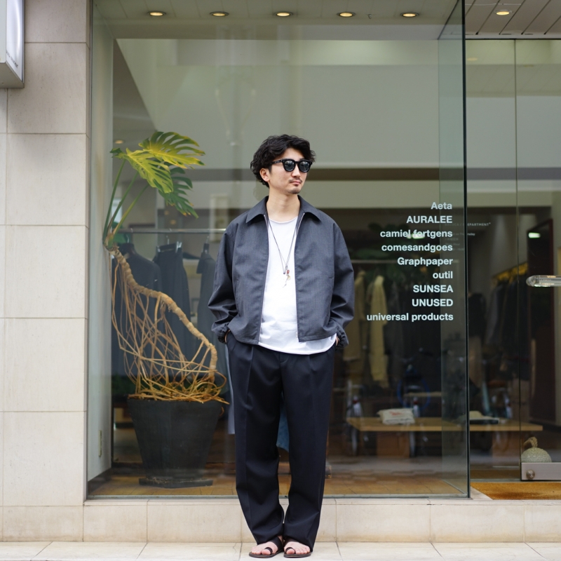 AURALEE 26SS CHINO BLOUSON オーラリー ブルゾン Garment Dyed Light Chino Blouson in Black