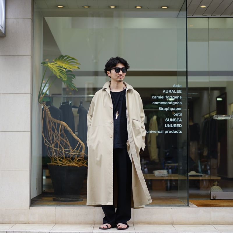 SUNSEA(サンシー) 31th Collectionの新作、Soutien Collar Coatのご