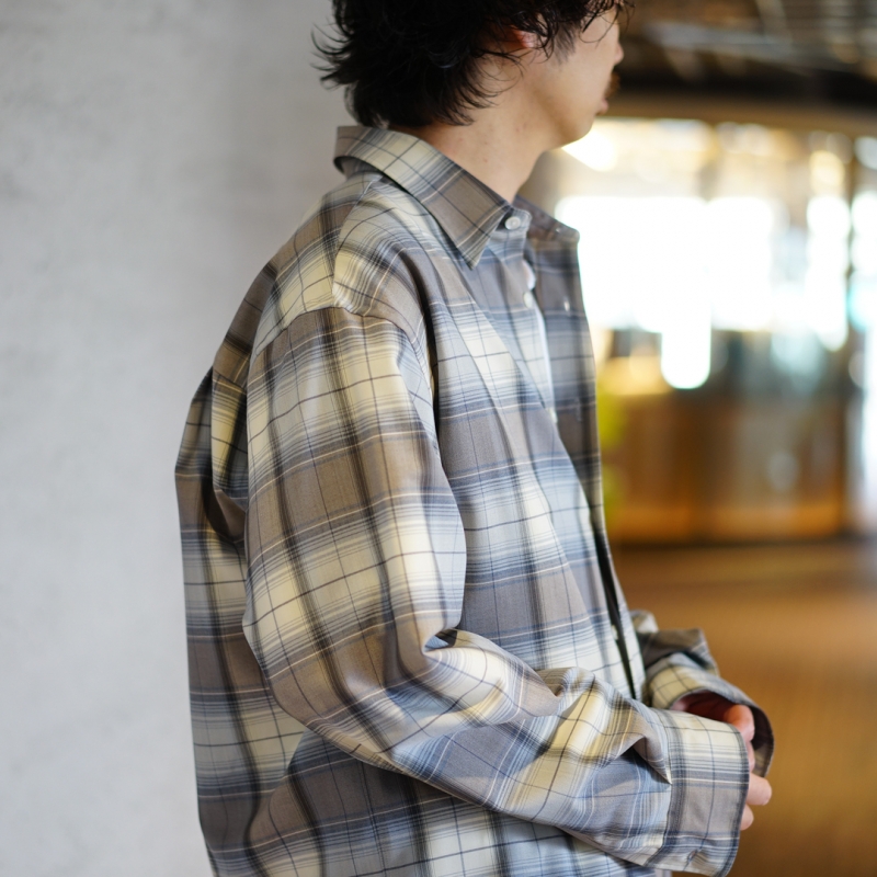 AURALEE  オーラリー  チェックシャツ AURALEE[オーラリー] Super Light Wool Check Shirt - 8/30(fri)~ Launch