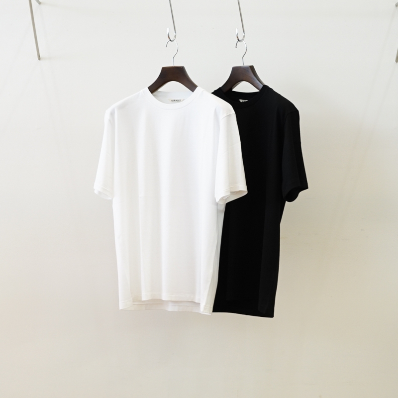 トップス 26S/S AURALEE LUSTER PLATING TEE 26 S/S】【AURALEE】LUSTER PLAITING TEE DEEP BLUE - THIRTY' THIRTY