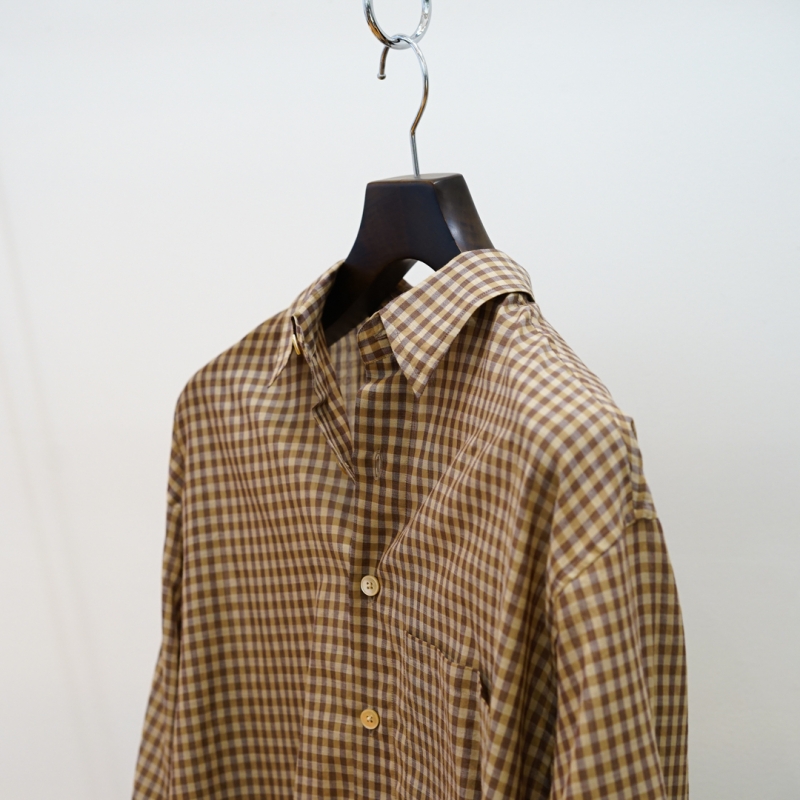 26SS新作AURALEEAIRYLIGHTCOTTONCHECK BIGシャツ AURALEE(オーラリー) 26SS Collectionの新作、Airy Light Cotton Check