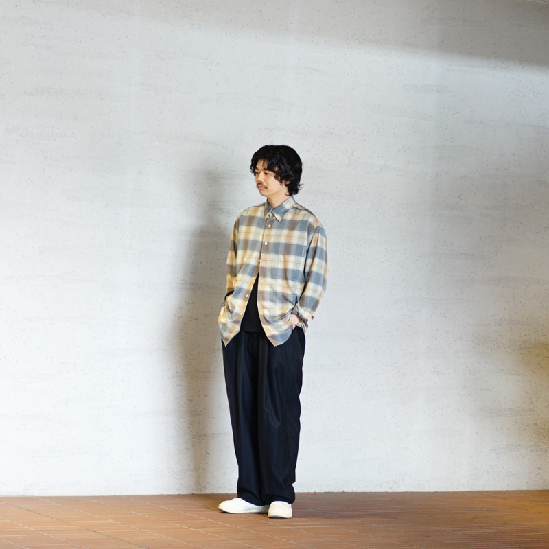 トップス AURALEE 26SS SUPER LIGHT WOOL CHECK SHIR AURALEE (オーラリー) 26SS Collectionの新作、Super Light Wool Check