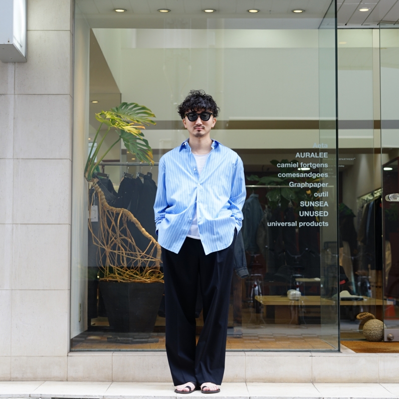 AURALEE (オーラリー) 26SS Collectionの新昨、Cotton Silk Stripe