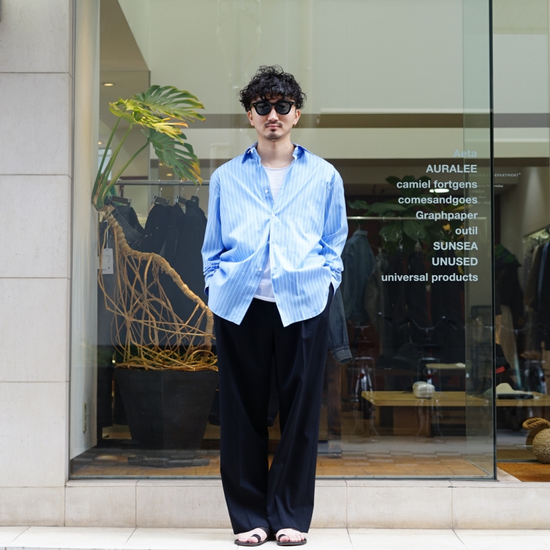 AURALEE (オーラリー) 26SS Collectionの新昨、Cotton Silk Stripe