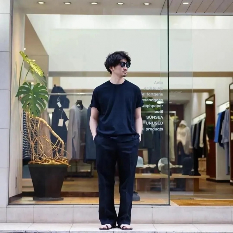 オーラリー SEAMLESS CREW NECK TEE 紺・白2枚セット AURALEE (オーラリー) 26AW Collectionの新作、Seamless Crew Neck Tee