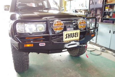 c*o様 rzj95 プラド　社外バンパー　ARB風　他車流用　取り付け加工必要 rzj95 プラド 社外バンパー ARB風 他車流用 取り付け加工必要