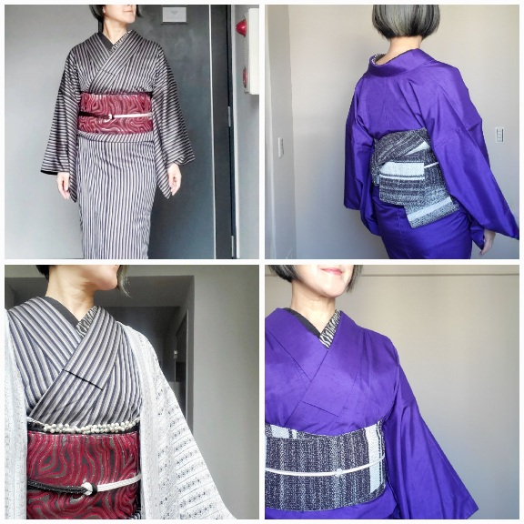 正絹 薄い 片身替わり 結城紬(未使用品)