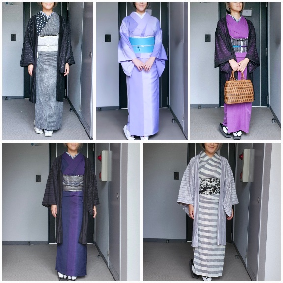 珍色✩.*˚近江上布 本麻 ラベンダー色 藤色 大きいサイズ 夏着物 珍色✩.*˚近江上布 本麻 ラベンダー色 藤色 大きいサイズ 夏着物