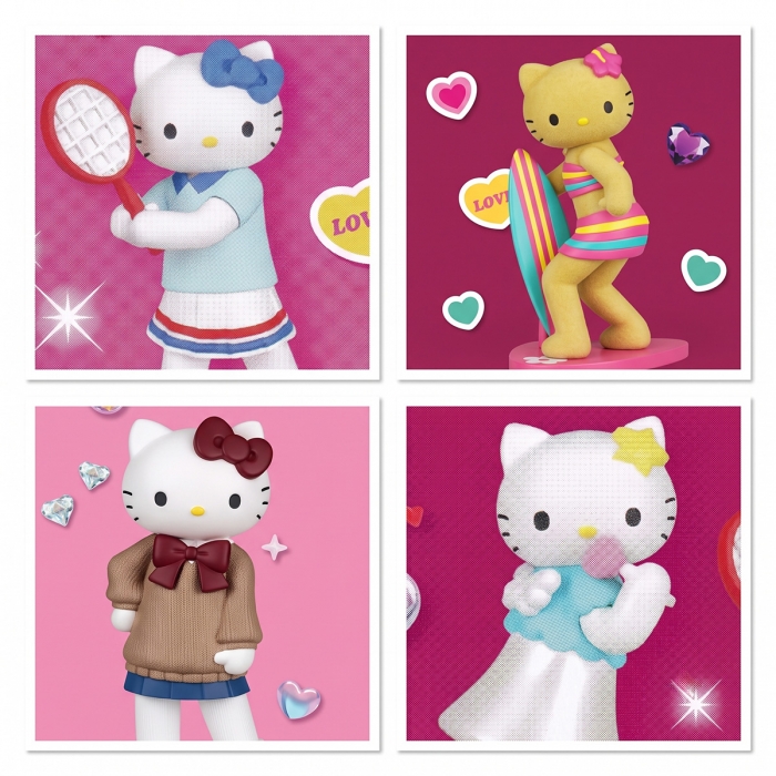 キティちゃん レトロ　フィギュア　連結できます 平成レトロなガルのキティちゃん！タカラトミーアーツのスタイルアップ