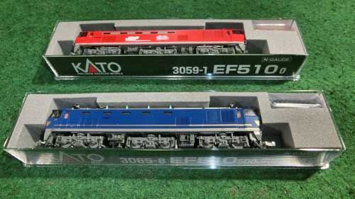 Nゲージ】KATO EF510 0(3059-1)とEF510 500JR貨物色(青 Nゲージ】KATO EF510 0(3059-1)とEF510 500JR貨物色(青