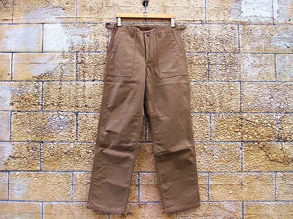 ウエアハウス WAREHOUSE ヘリンボーンベイカーパンツ ベージュ W34
