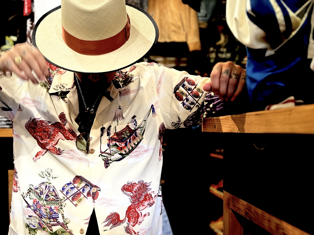 GOLD RAYON CHECK S/S OPEN SHIRT アロハシャツ gold[ゴールド] Rayon Check S/S Open Shirt