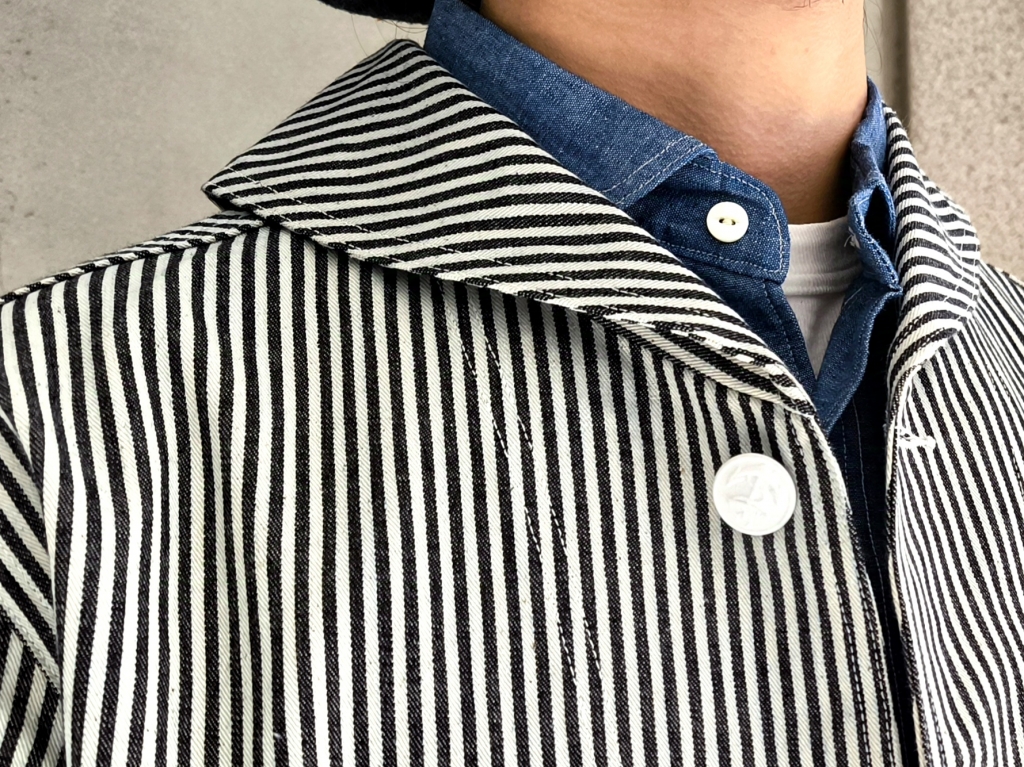 30s 40s 希少 U.S.NAVY 囚人 PW ヒッコリー ショールカラー